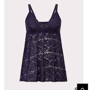 🆕NAVY LACE BRALETTE BABYDOLL